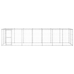 Padoc Câini De Exterior Cu Acoperiș, 16,94 M², Oțel Galvanizat