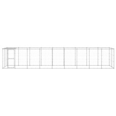 Padoc Câini De Exterior Cu Acoperiș, 21,78 M², Oțel Galvanizat