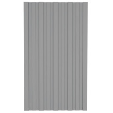 Panouri Pentru Acoperiș, 12 Buc., Gri, 80X45Cm, Oțel Galvanizat