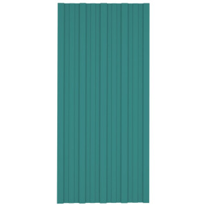 Panouri Pentru Acoperiș 36 Buc. Verde 100X45 Cm Oțel Galvanizat
