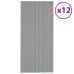 Panouri Pentru Acoperiș 12 Buc. Gri 100X45 Cm Oțel Galvanizat