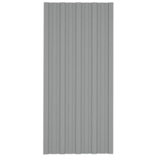 Panouri Pentru Acoperiș 12 Buc. Gri 100X45 Cm Oțel Galvanizat