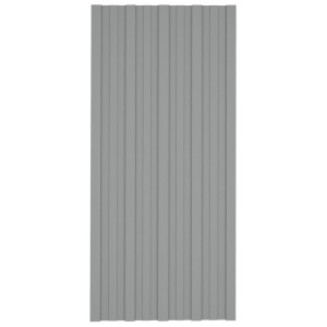 Panouri Pentru Acoperiș 36 Buc. Gri 100X45 Cm Oțel Galvanizat