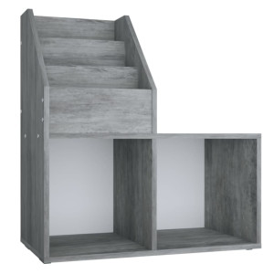 Raft De Reviste Pentru Copii, Gri, 71X30X78,5Cm, Lemn Prelucrat