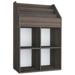Raft Reviste Copii Gri/Stejar Sonoma 71X30X114Cm Lemn Prelucrat