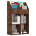 Raft Reviste Copii, Stejar Maro, 71X30X114 Cm, Lemn Prelucrat