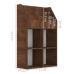 Raft Reviste Copii, Stejar Maro, 71X30X114 Cm, Lemn Prelucrat