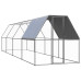 Coteț De Exterior Pentru Păsări, 2X8X2 M, Oțel Zincat