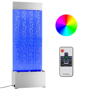 Coloană Cu Bule Cu Led-Uri Rgb Oțel Inoxidabil/Acrilic 110 Cm