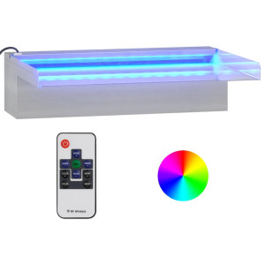 Deversor De Cascadă Cu Led-Uri Rgb, 30 Cm, Oțel Inoxidabil