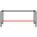 Cadru Banc De Lucru, Negru Mat/Roșu Mat, 180X57X79 Cm, Metal