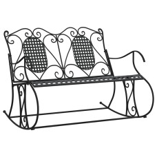 Bancă Balansoar Cu 2 Locuri, Negru, 113 Cm, Oțel