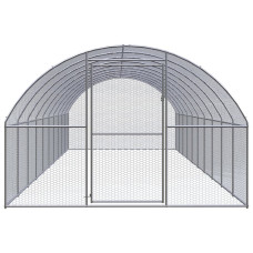 Coteț De Găini Pentru Exterior, 3X10X2 M, Oțel Zincat