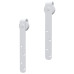 Set Glisare Ușă Mini Pentru Dulap, Alb, Oțel Carbon, 152 Cm