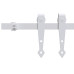 Set Glisare Mini Ușă Pentru Dulap, Alb, Oțel Carbon, 183 Cm