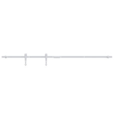 Set Glisare Ușă Mini Pentru Dulap, Alb, Oțel Carbon, 122 Cm