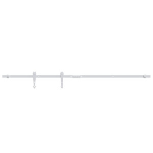 Set Glisare Ușă Mini Pentru Dulap, Alb, Oțel Carbon, 122 Cm