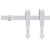 Set Glisare Ușă Mini Pentru Dulap, Alb, Oțel Carbon, 122 Cm