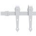 Set Feronerie Pentru Uși Glisante, Alb, 200 Cm, Oțel