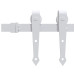 Set Feronerie Pentru Uși Glisante, Alb, 183 Cm, Oțel