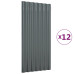 Panouri De Acoperiș 12 Buc. Oțel Galvanizat Antracit 80X36 Cm