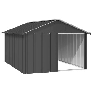 Casă Pentru Câini Antracit 116,5X153X81,5 Cm Oțel Galvanizat