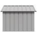 Casă Pentru Câini, Gri, 116,5X103X81,5 Cm, Oțel Galvanizat