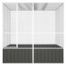 Colivie Păsări Antracit 213,5X217,5X211,5 Cm Oțel Galvanizat