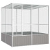 Colivie Pentru Păsări Gri 213,5X217,5X211,5 Cm Oțel Galvanizat