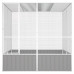 Colivie Pentru Păsări Gri 213,5X217,5X211,5 Cm Oțel Galvanizat