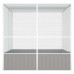 Colivie Pentru Păsări Gri 213,5X217,5X211,5 Cm Oțel Galvanizat