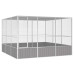 Colivie Pentru Păsări Gri 302,5X324,5X211,5 Cm Oțel Galvanizat