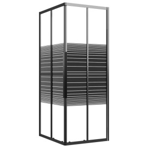 Cabină De Duș Cu Dungi, Negru, 80X70X180 Cm, Esg