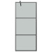Paravan De Duș Walk-In 80X195 Cm Sticlă Esg Închisă Negru