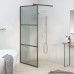 Paravan De Duș Walk-In 80X195 Cm Sticlă Esg Închisă Negru