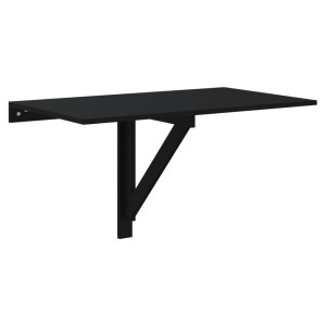 Masă De Perete Pliantă, Negru, 100X60X56 Cm, Lemn Compozit