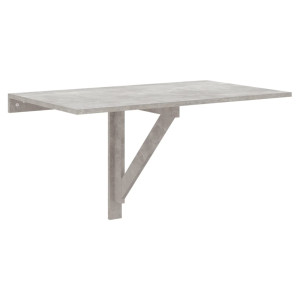 Masă De Perete Pliantă, Gri Beton, 100X60X56 Cm, Lemn Compozit