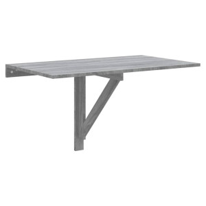 Masă De Perete Pliantă Gri Sonoma 100X60X56 Cm Lemn Compozit