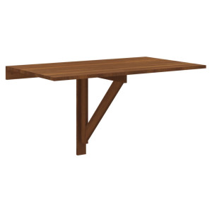Masă De Perete Pliantă Stejar Maro 100X60X56 Cm Lemn Compozit