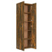 Dulap De Birou Stejar Fumuriu 60X32X190 Cm Lemn Prelucrat
