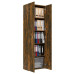 Dulap De Birou Stejar Fumuriu 60X32X190 Cm Lemn Prelucrat
