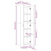 Dulap De Birou Stejar Fumuriu 60X32X190 Cm Lemn Prelucrat