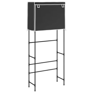 Raft De Mașină De Spălat 2 Polițe Negru 71X29,5X170,5 Cm Fier