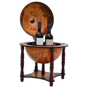 Bar Tip Glob Pământesc Stativ Sticle De Vin, Maro Lemn Eucalipt