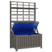 Cutie De Depozitare Cu Spalier, Gri, 99X50X160 Cm, Lemn Acacia