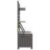 Cutie De Depozitare Cu Spalier, Gri, 99X50X160 Cm, Lemn Acacia