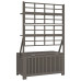 Cutie De Depozitare Cu Spalier, Gri, 99X50X160 Cm, Lemn Acacia