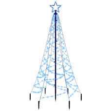 Brad De Crăciun Cu Țăruș, 200 Led-Uri, Albastru, 180 Cm