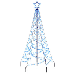 Brad De Crăciun Cu Țăruș, 200 Led-Uri, Albastru, 180 Cm