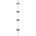 Raft De Colț Pentru Duș Telescopic 4 Niveluri Argintiu Aluminiu